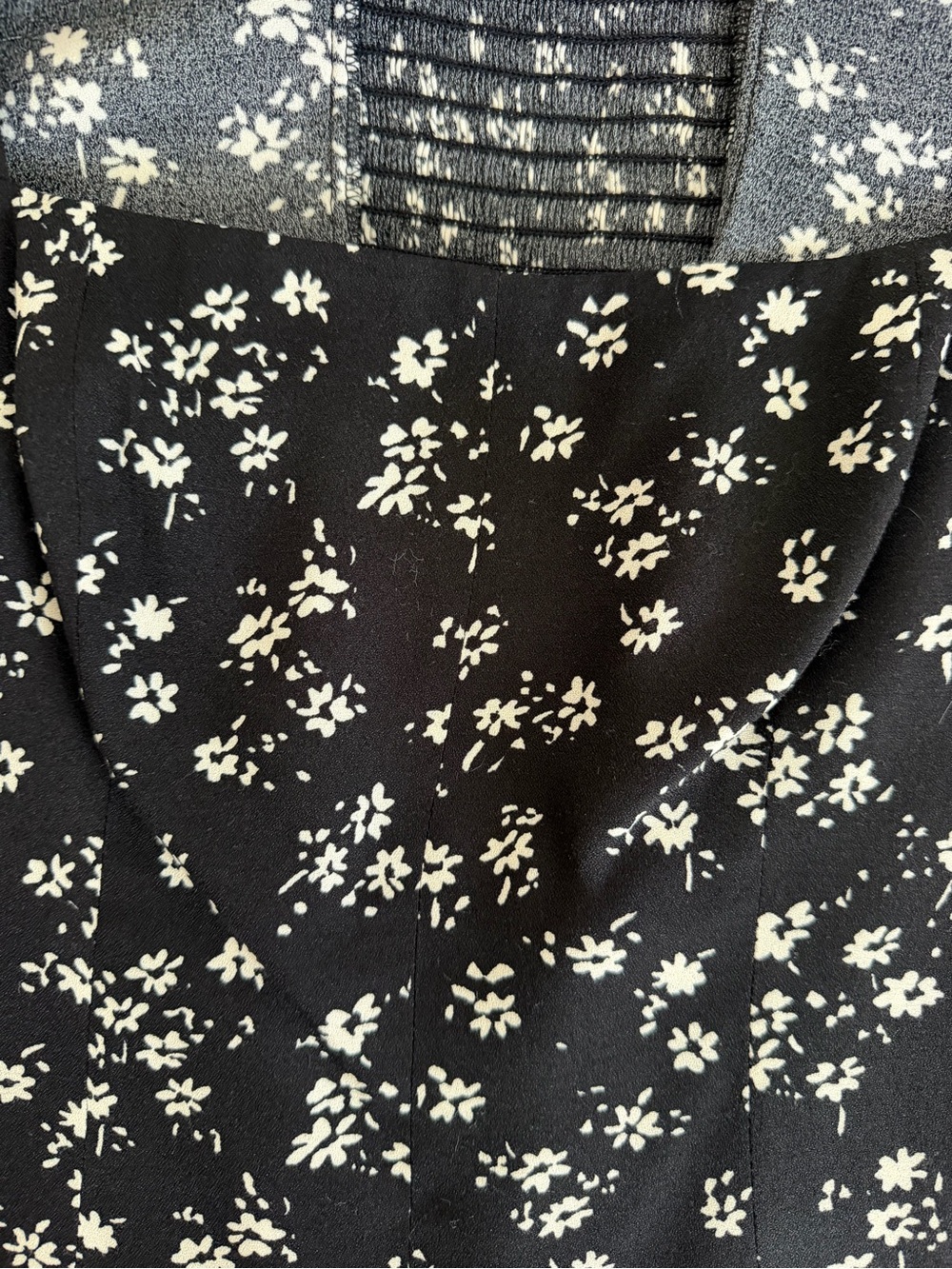 Reformation Black Floral Square-Neck Long Sleeve Top - Picture 7 of 9